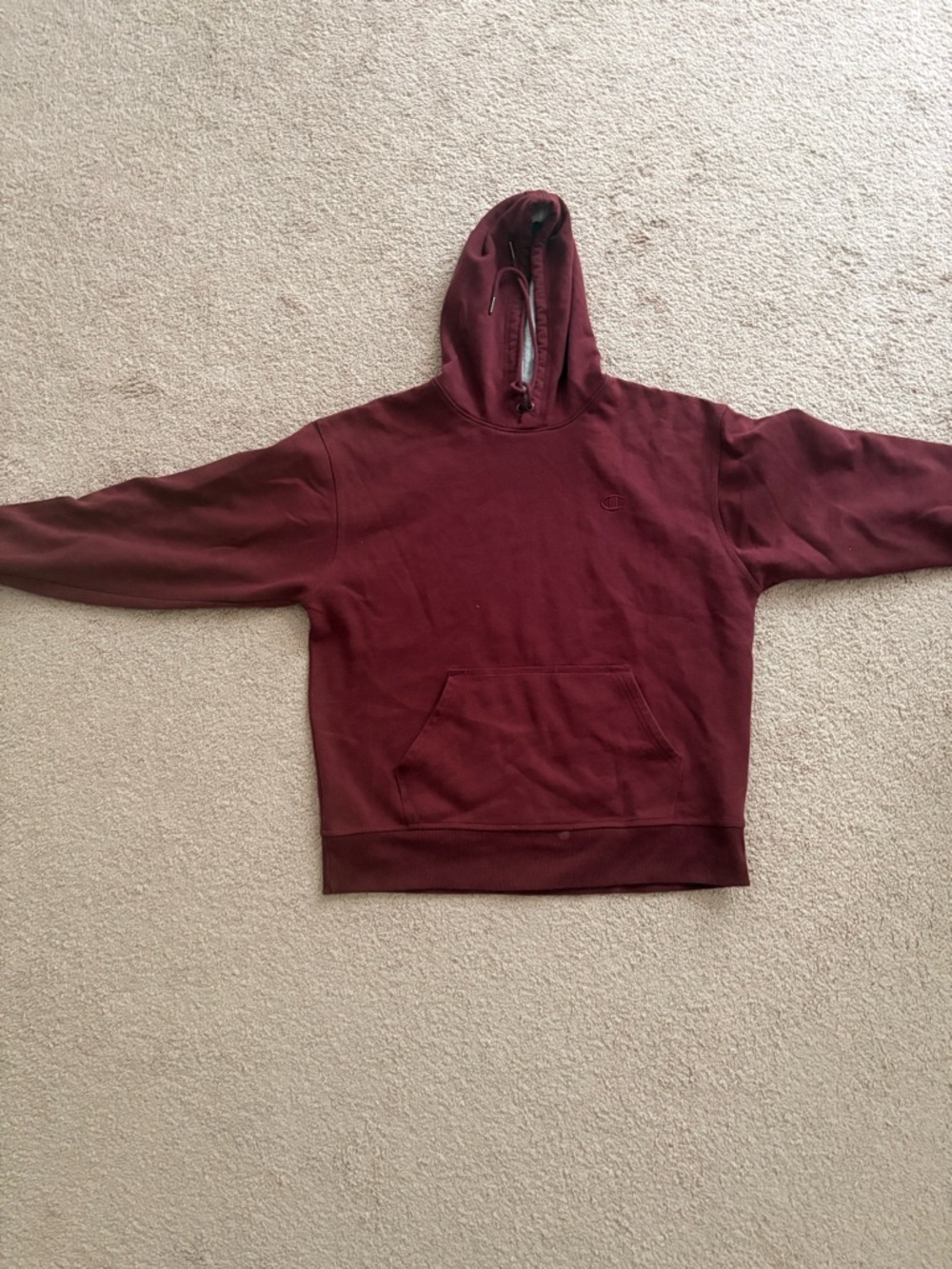 Champion Men's Hoodie in Burgundy Red